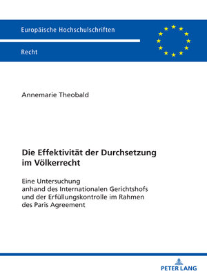 cover image of Die Effektivitaet der Durchsetzung im Voelkerrecht